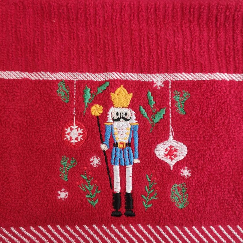 Nutcracker Christmas Embroidered Tea Towels