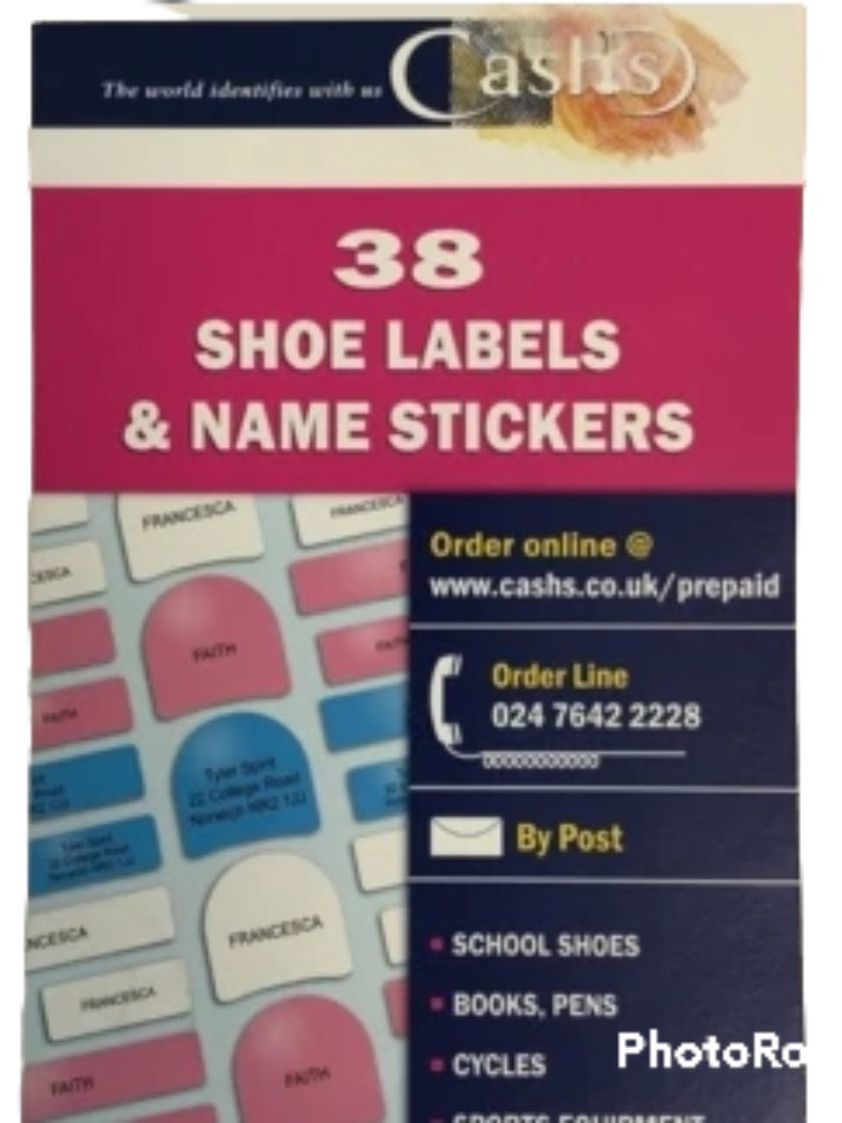 Shoe Labels & Name Stickers