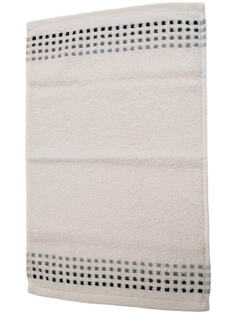 White/Grey Tone Squares Guest Towels