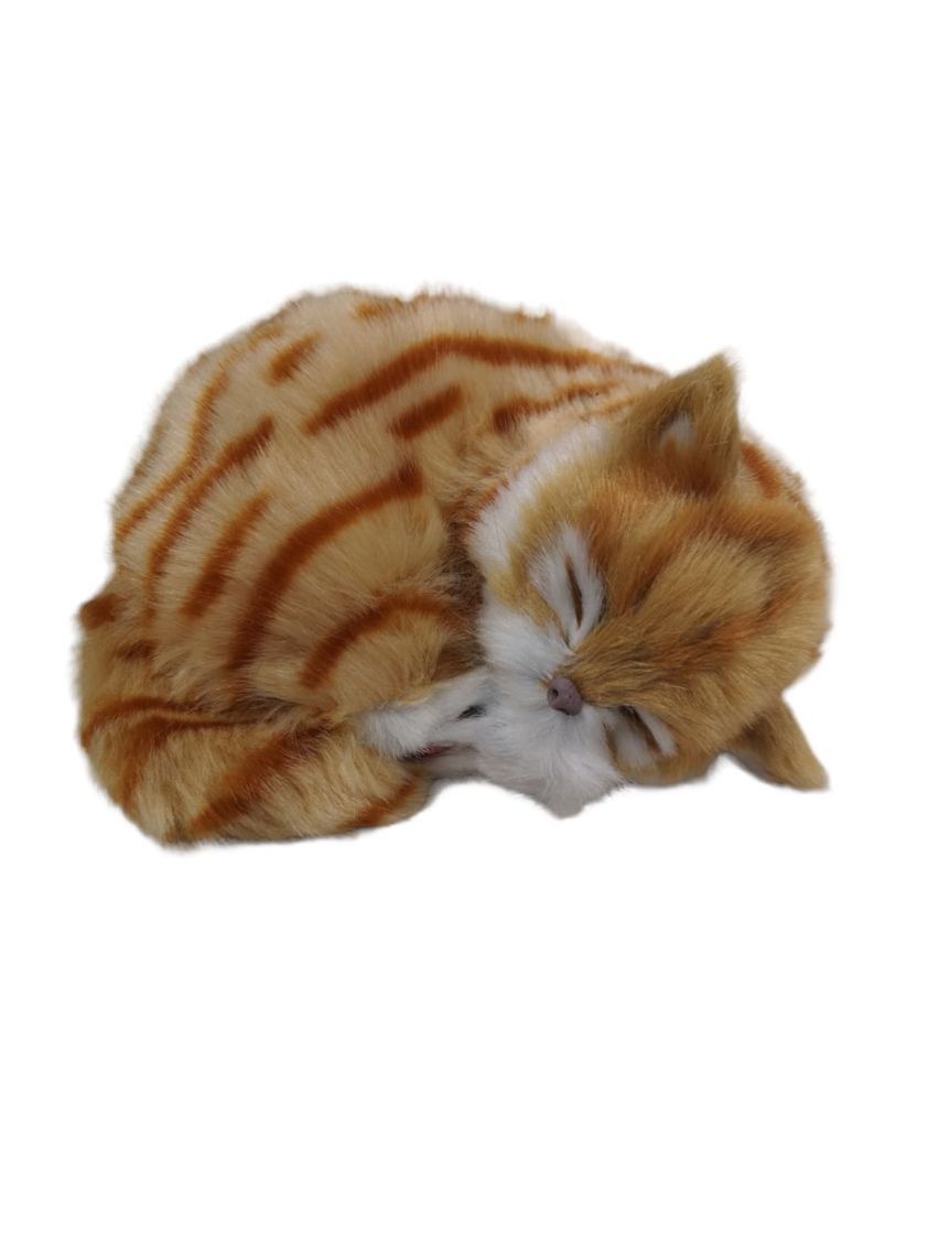 Ginger 17cm Lying Curled Up Baby Kitten