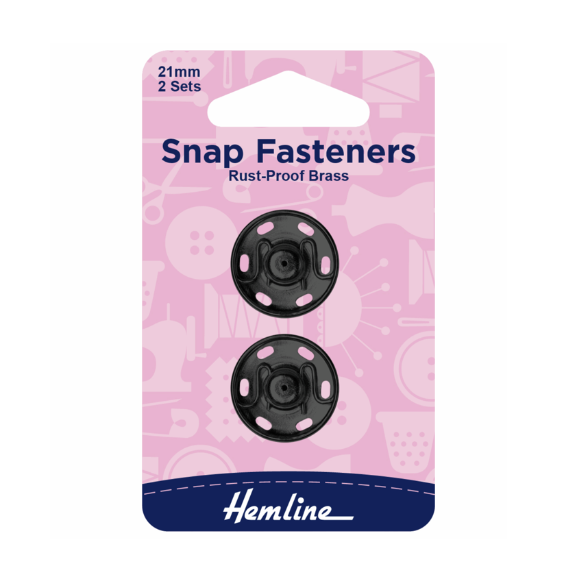Black Snap Fasteners (21mm)