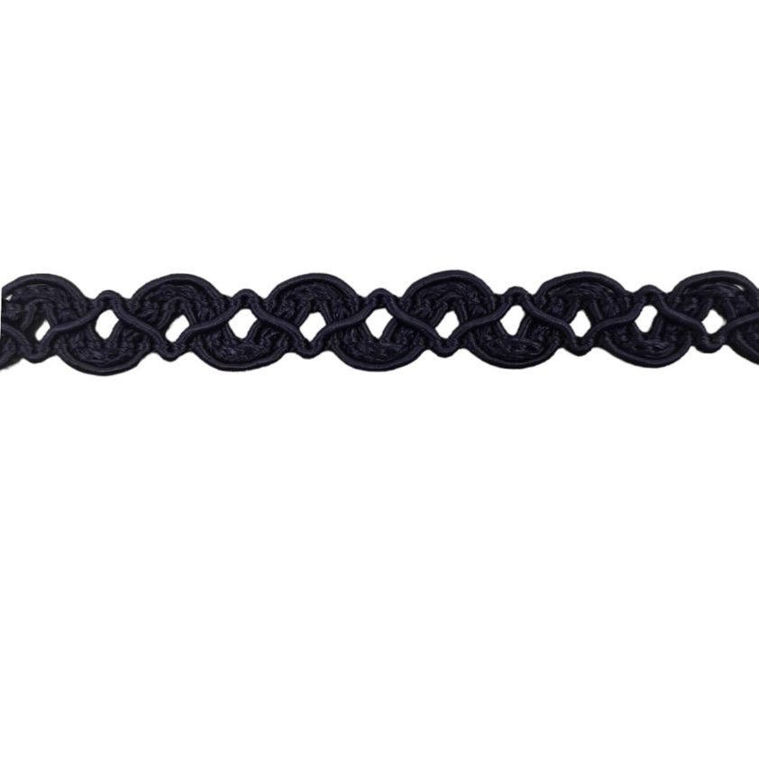 Navy Flat Braid - 10mm