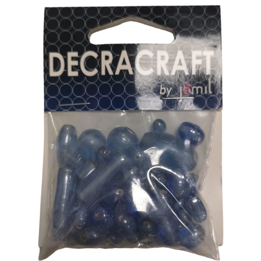 Blue Lustre Glass Beads