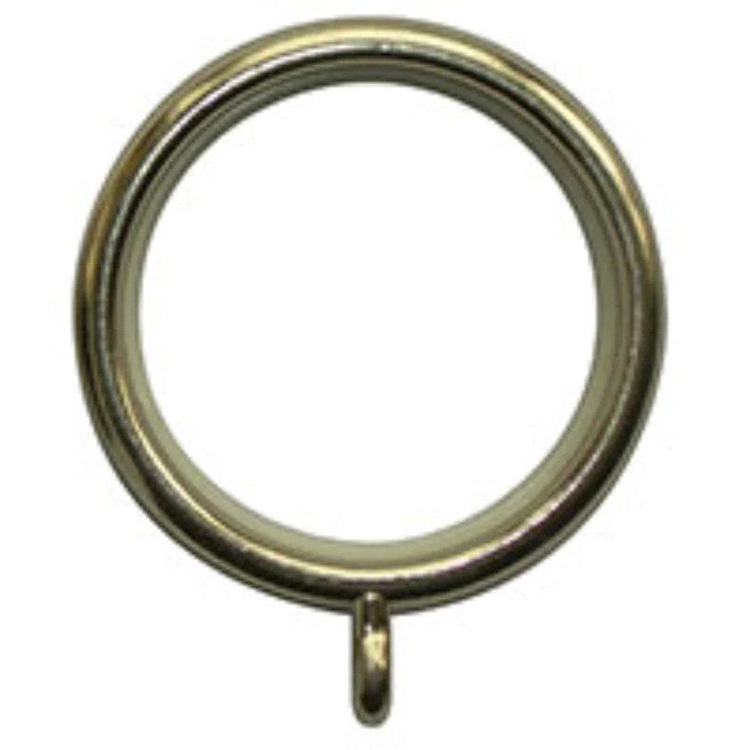 Spun Brass Curtain Rings - 6 pack