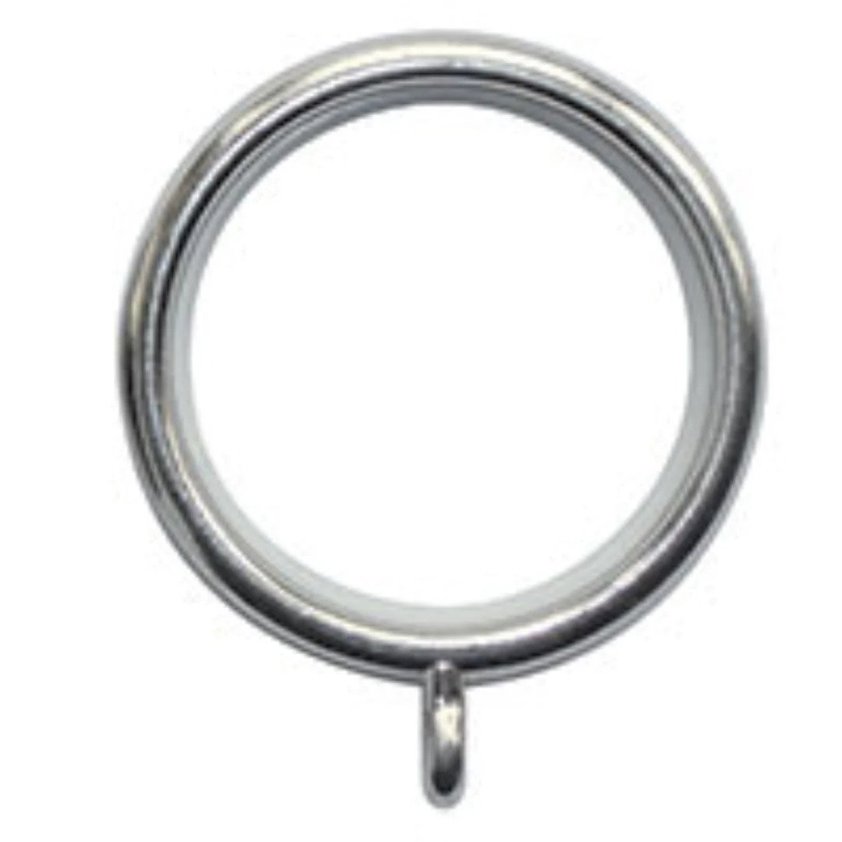 Chrome Curtain Rings - 6 pack