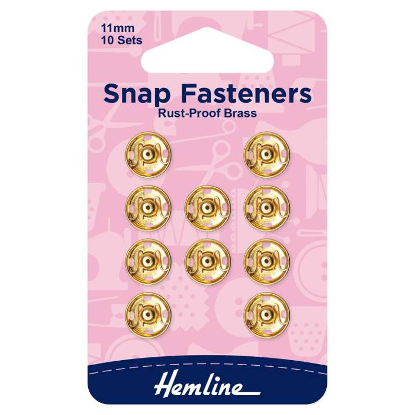 Gold 11mm Snap Fasteners