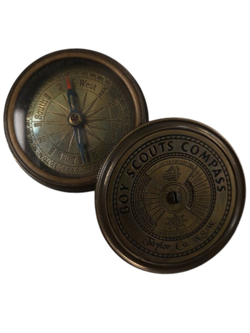 Antique Brass Boy Scouts Compass