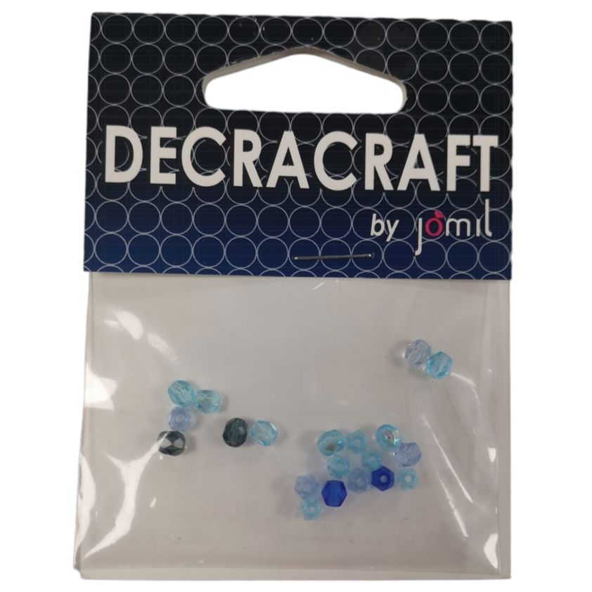 Blue Facetted Glass Beads - 4mm