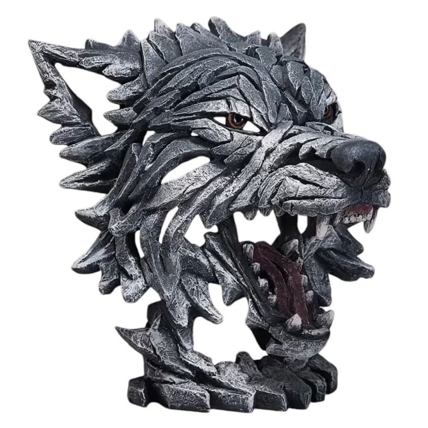 Wolf Bust Edge Sculpture Animal Figurine