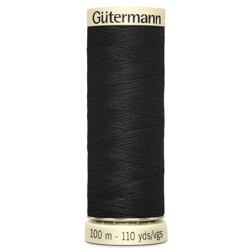 Black 000 Black Sew-All Thread (100m)