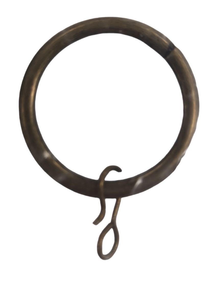 Antique Brass Metal Curtain Rings - 19mm