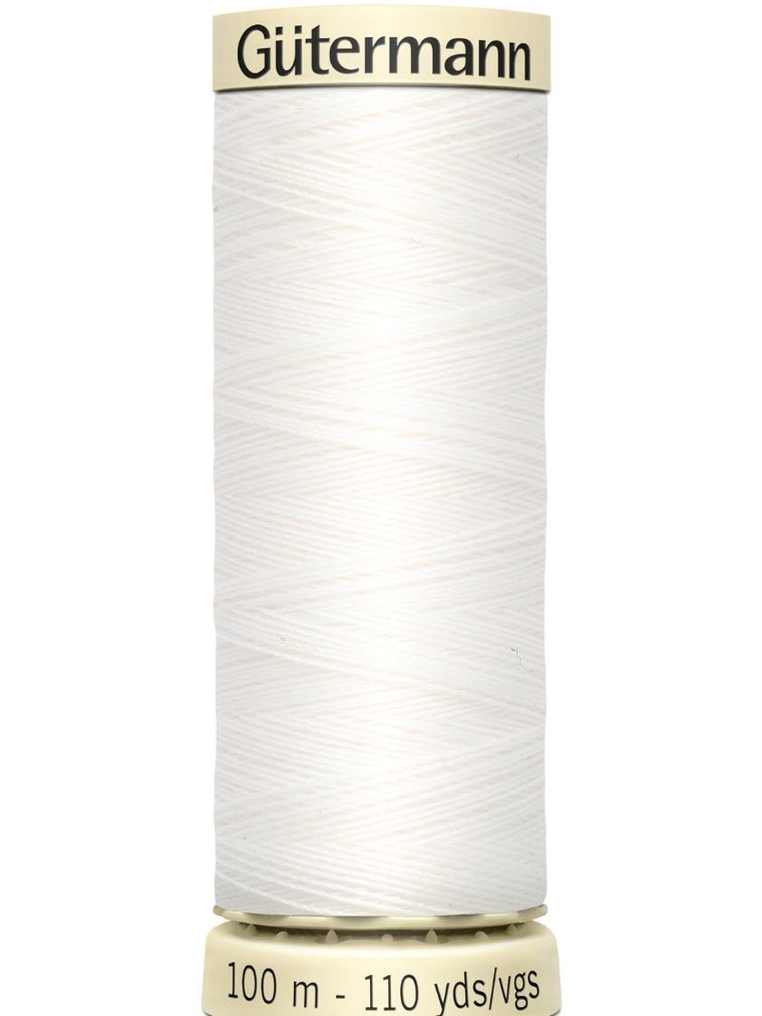 White 111 White Sew-All Thread (100m)
