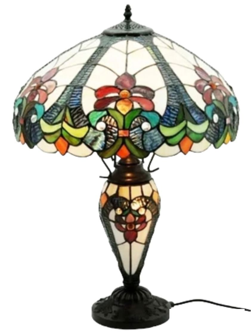18'' Shade Multi Colour Double Tiffany Lamp
