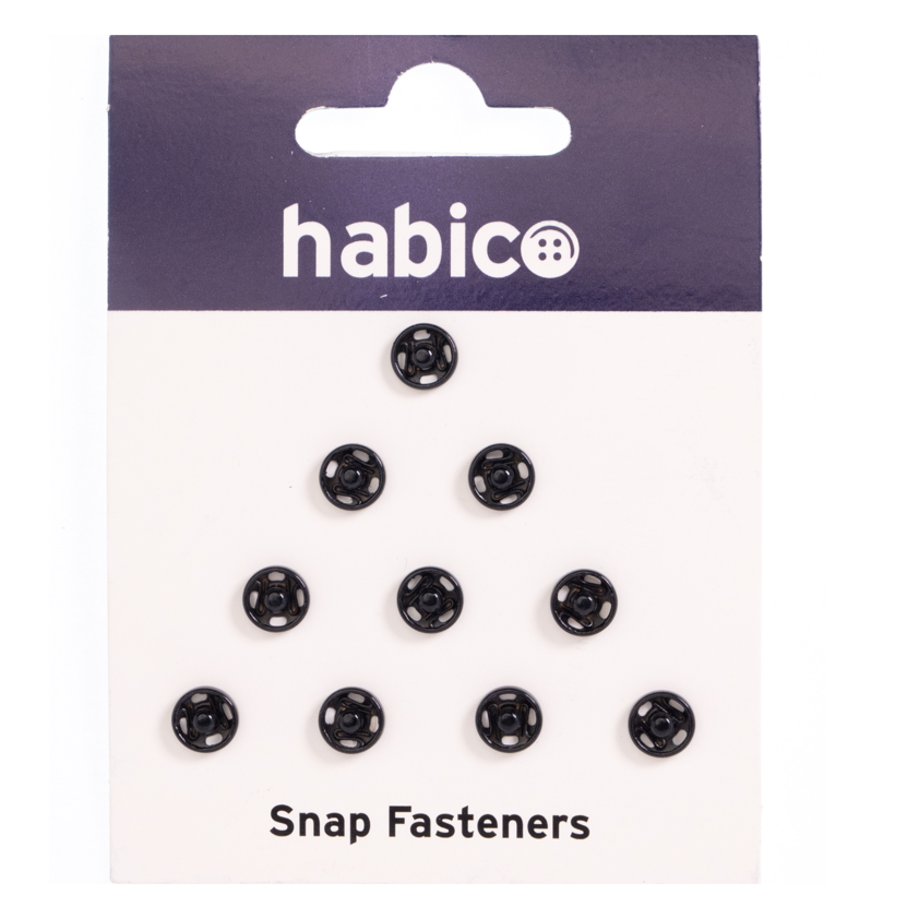 8mm Black Snap Fasteners