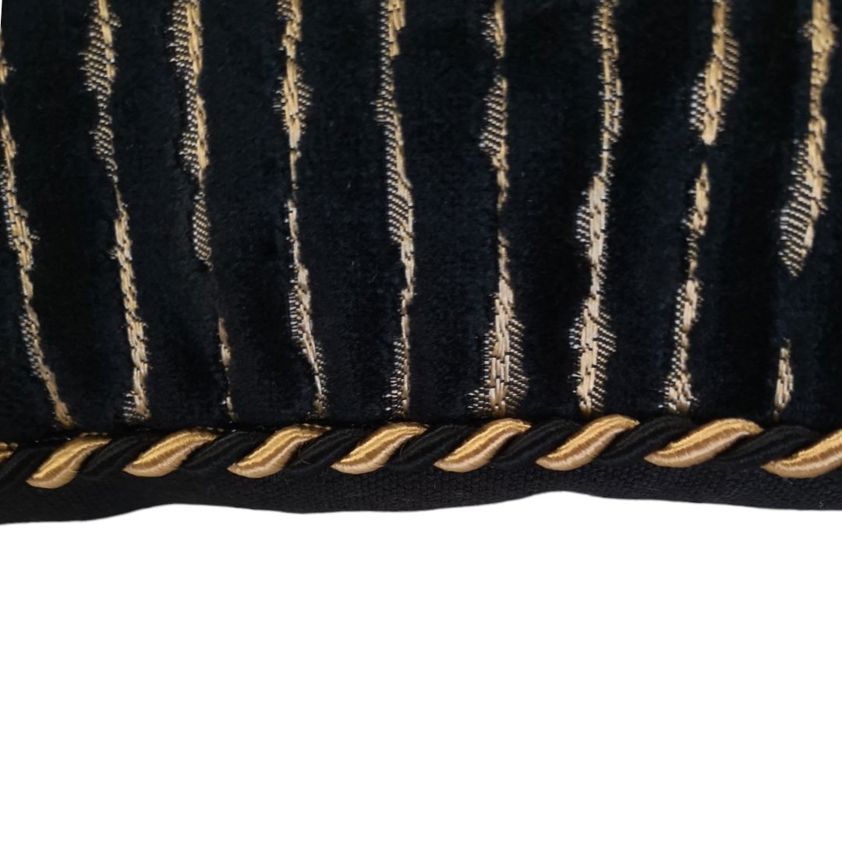 Oblong With Black Zircon Raven Velvet Cushions