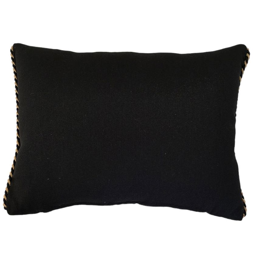 Oblong With Black Zircon Raven Velvet Cushions