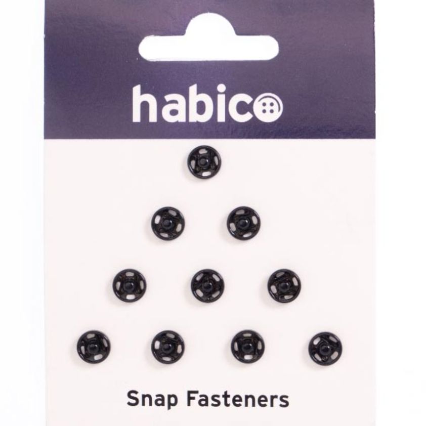 Black Snap Fasteners - 5mm