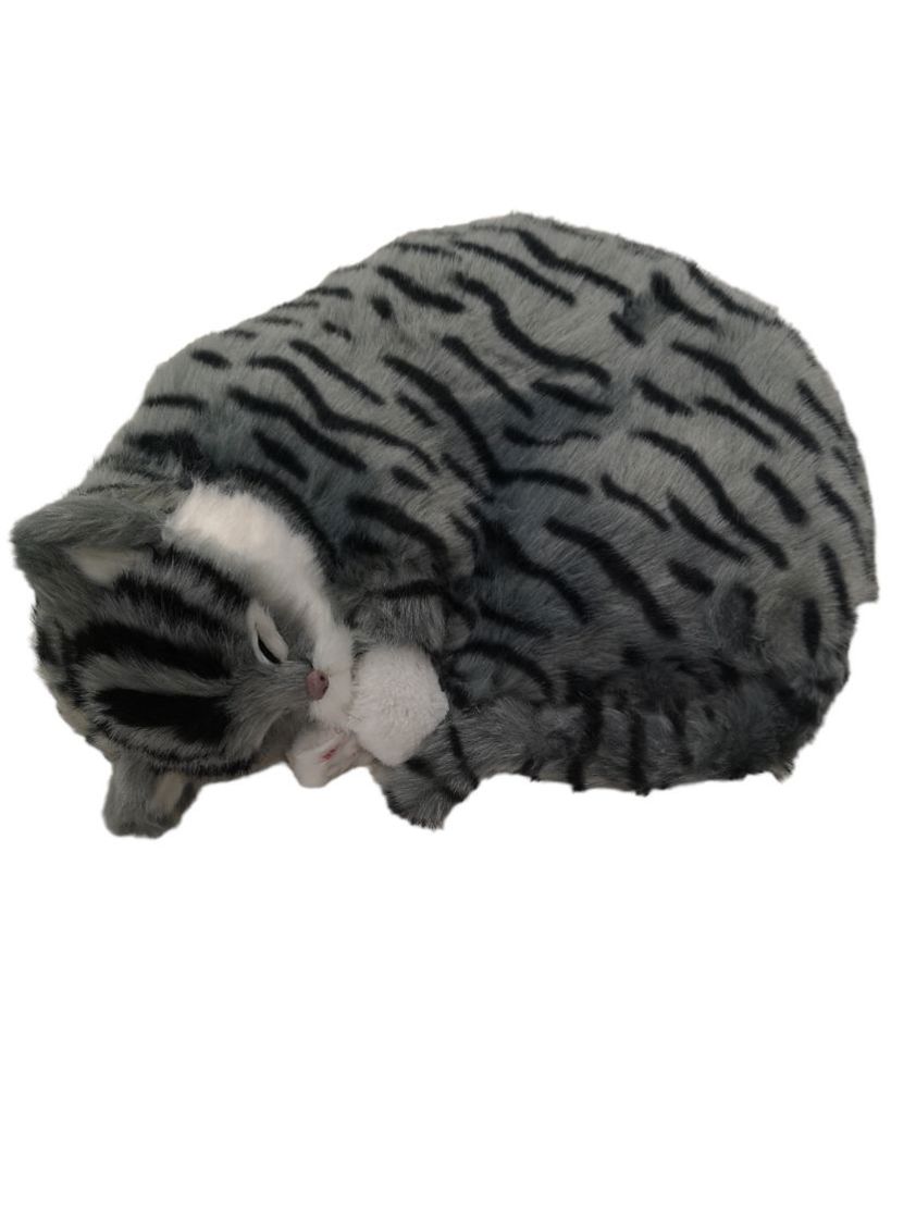 Grey 12'' Sleeping Cat