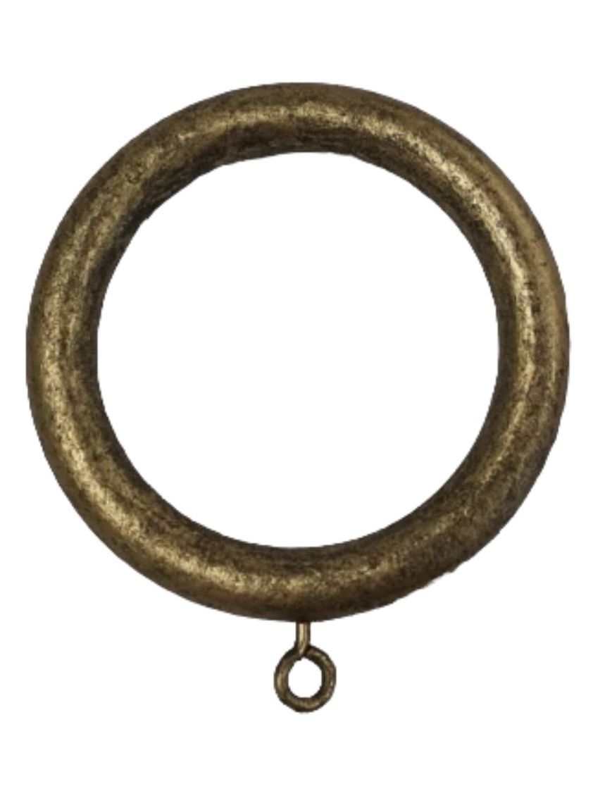 Black/Gold Wood Curtain Rings - 45mm - 6 Pack