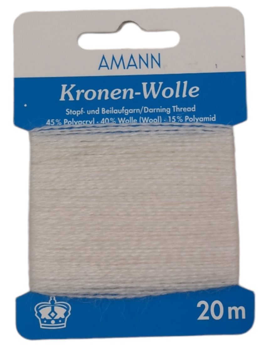White Kronen-Wolle -  Darning Thread