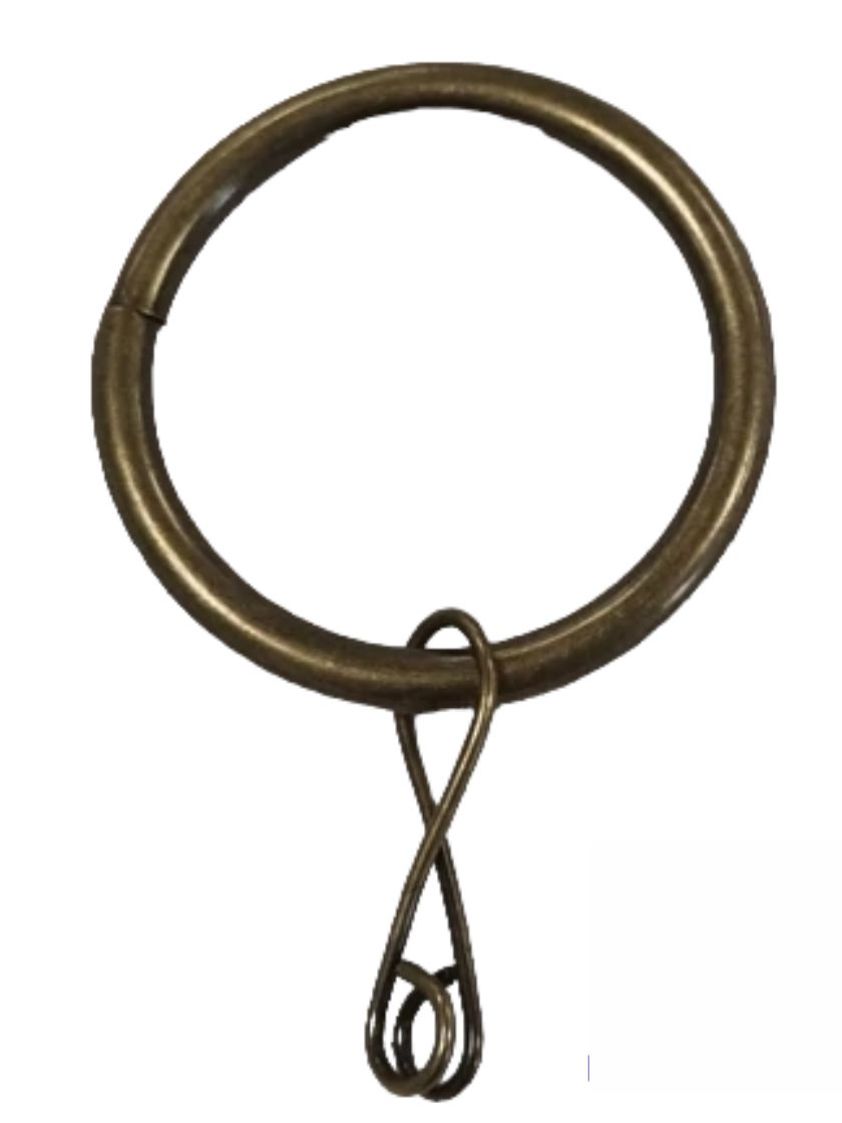 Antique Brass Curtain Rings - 28mm - 6 Pack