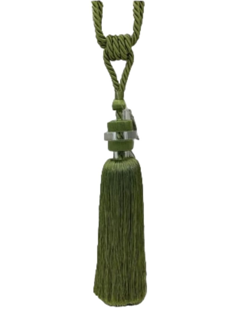 Lime Rope Tassel Tie Backs