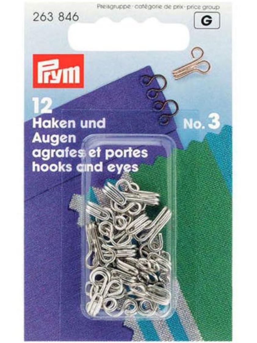 No.3 Silver Hooks and Eyes