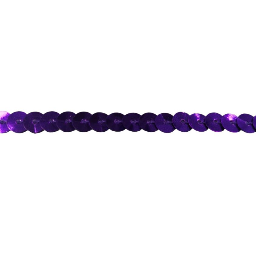 Purple Strung Sequins - 6mm