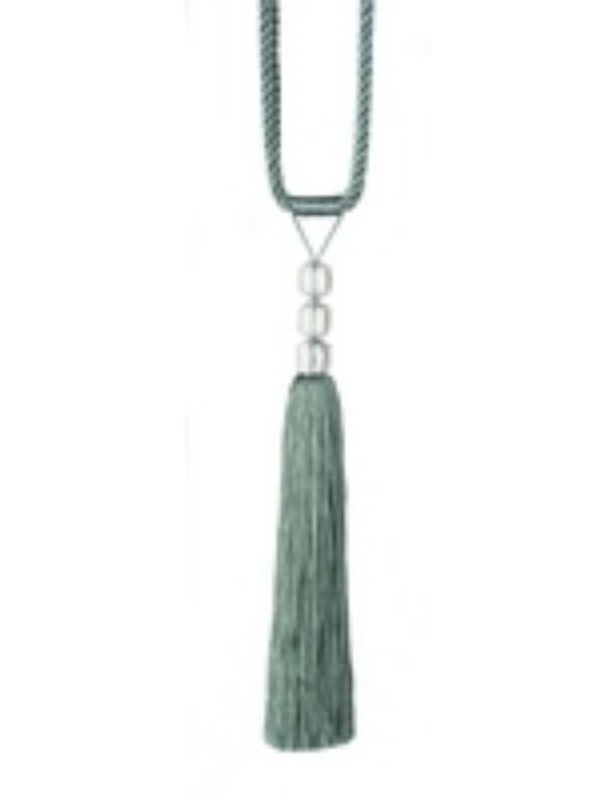 Teal Finesse Tassel Tie Back