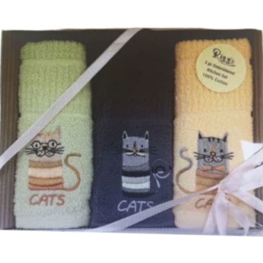 Cat Box Set Tea Towels Box Sets