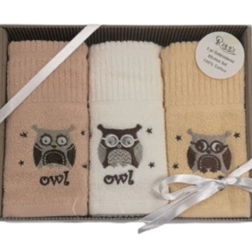 Owl Box Set Tea Towels Box Sets
