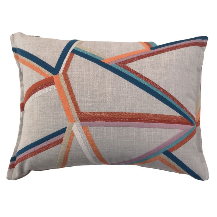 Oblong Embroidered Cushion
