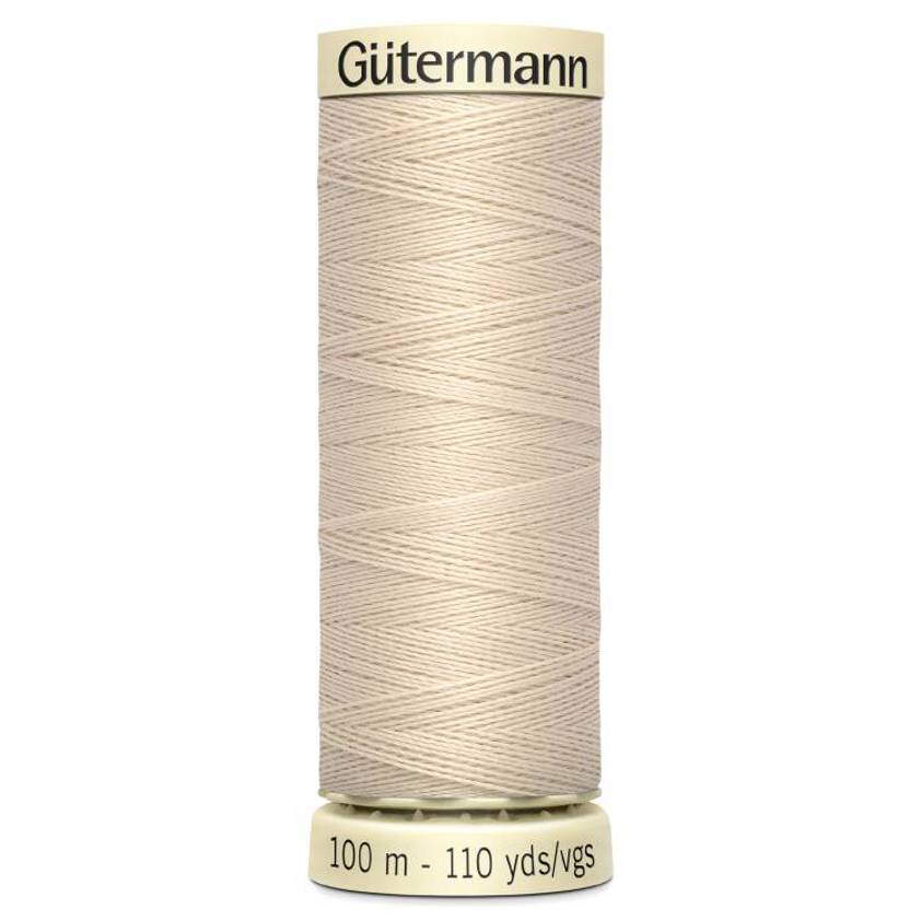 Cream 169 Cream & Off White Sew-All Thread (100m)