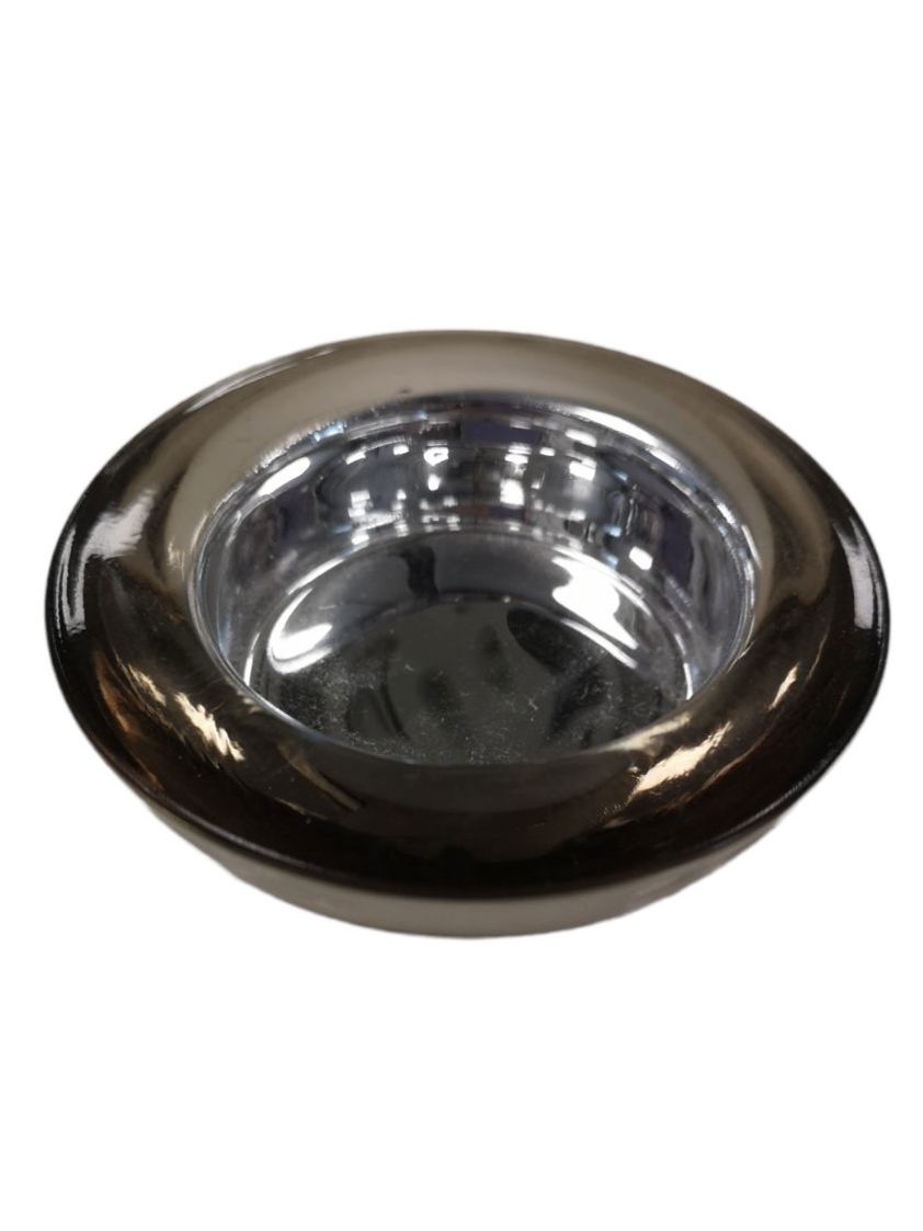 Charcoal Glass Tea Light Holder