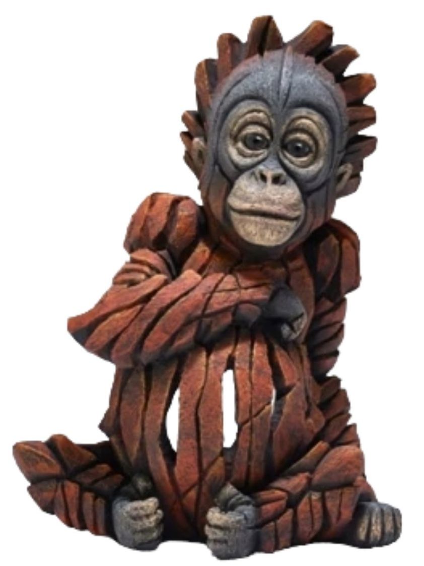 Baby Orangutan Edge Sculpture Animal Figurine