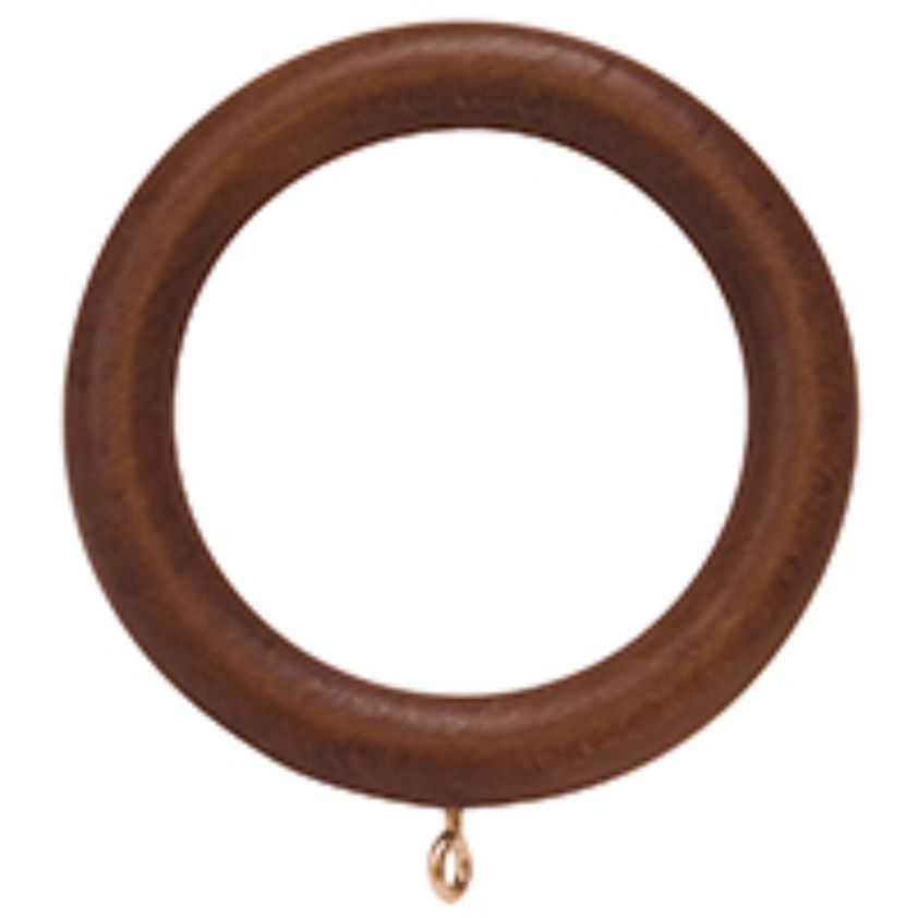 Woodline Rosewood Curtains Rings - 50mm