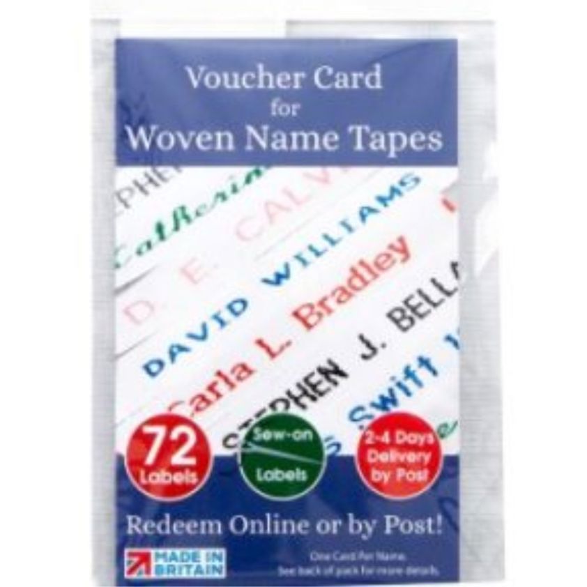 Voucher Card For Woven Name Tapes