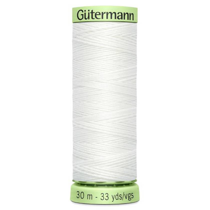 White 800 White Extra Strong Top Stitch Thread (30m)