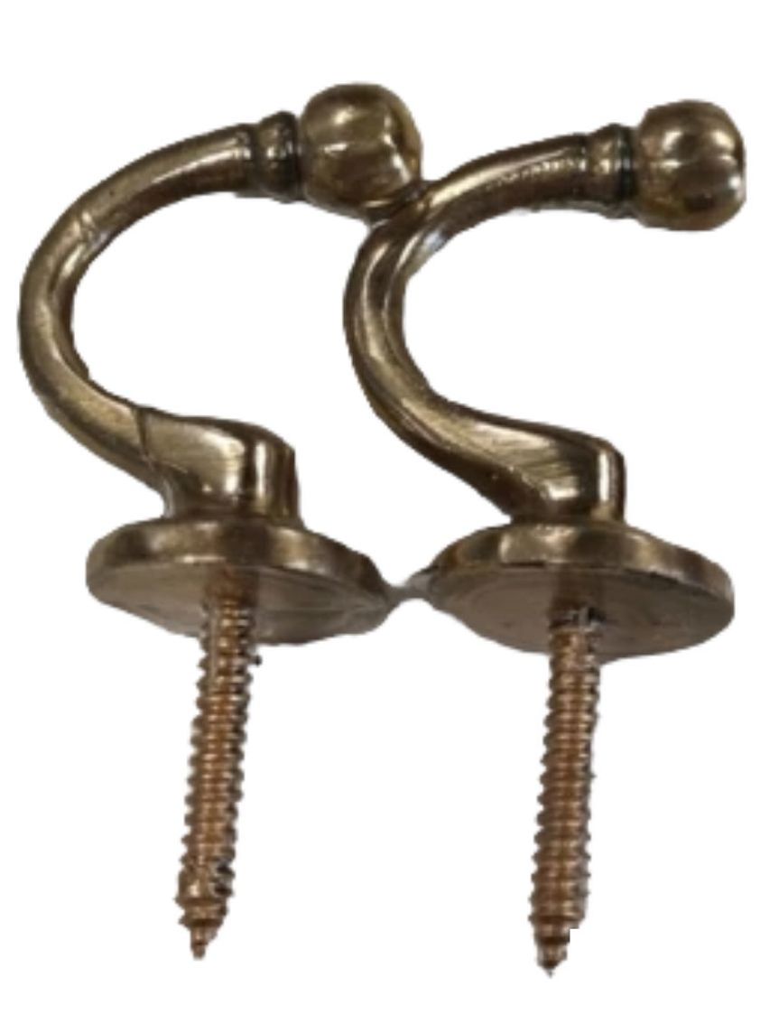Brass Large Ball Tassel Hook - Pack Of 2