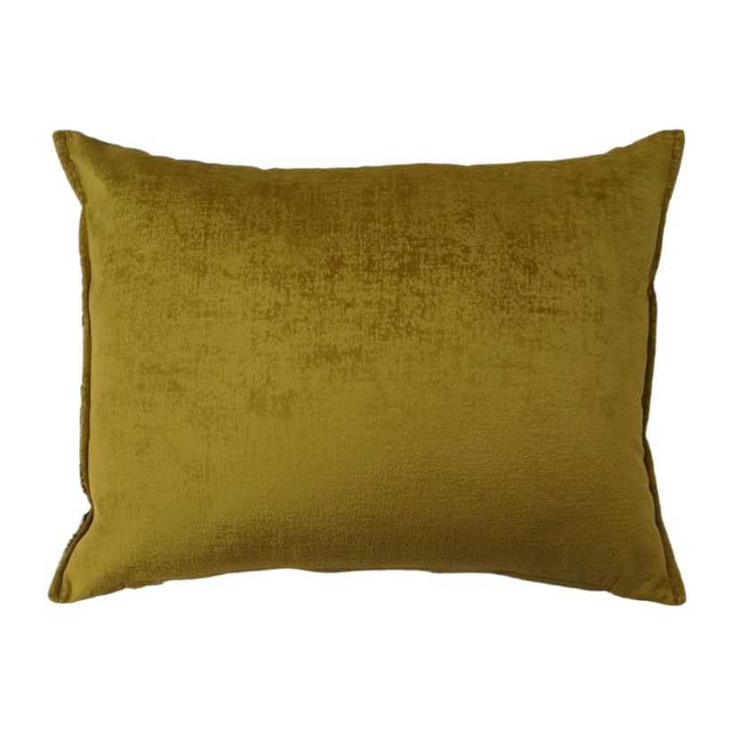 Oblong Pressed Flowers Mist/Shell Cushion