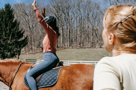 Horse riding can improve your core balance and strength. Horse riding can improve your core balance and strength.