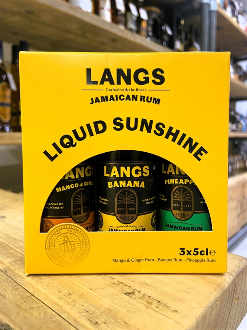Langs Jamaican Rum Liquid Sunshine Gift Pack 3 x 5cl 37.5%