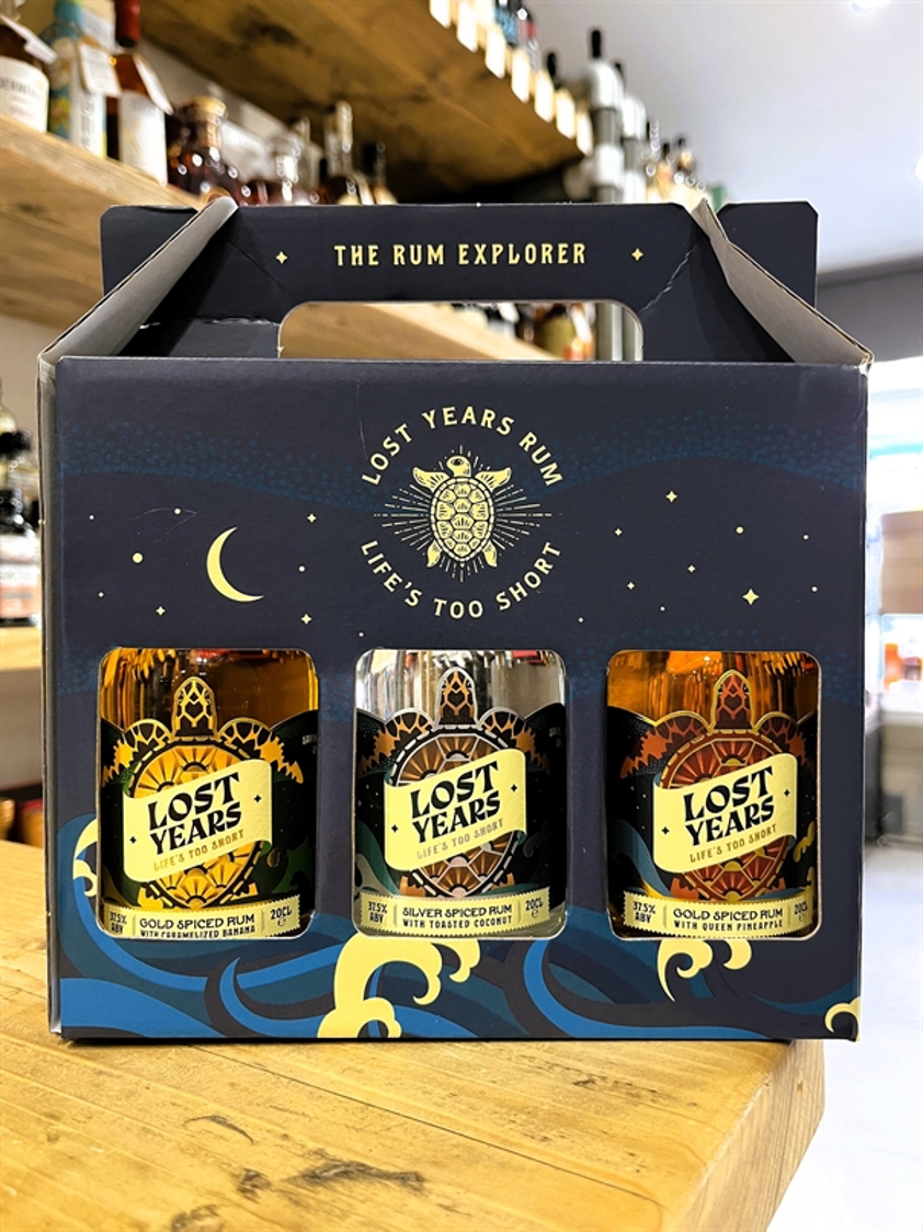 Lost Years Rum Explorer Gift Pack Pineapple / Coconut / Banana 3 x 20cl