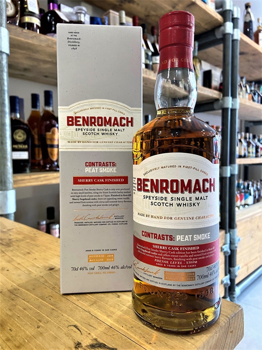 Benromach Contrasts Peat Smoke Sherry Cask Finished 46% 70cl