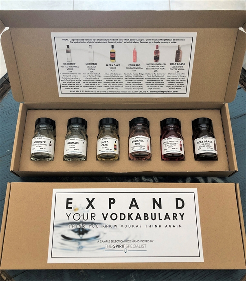 Expand Your Vodkabulary - a vodka sample selection box