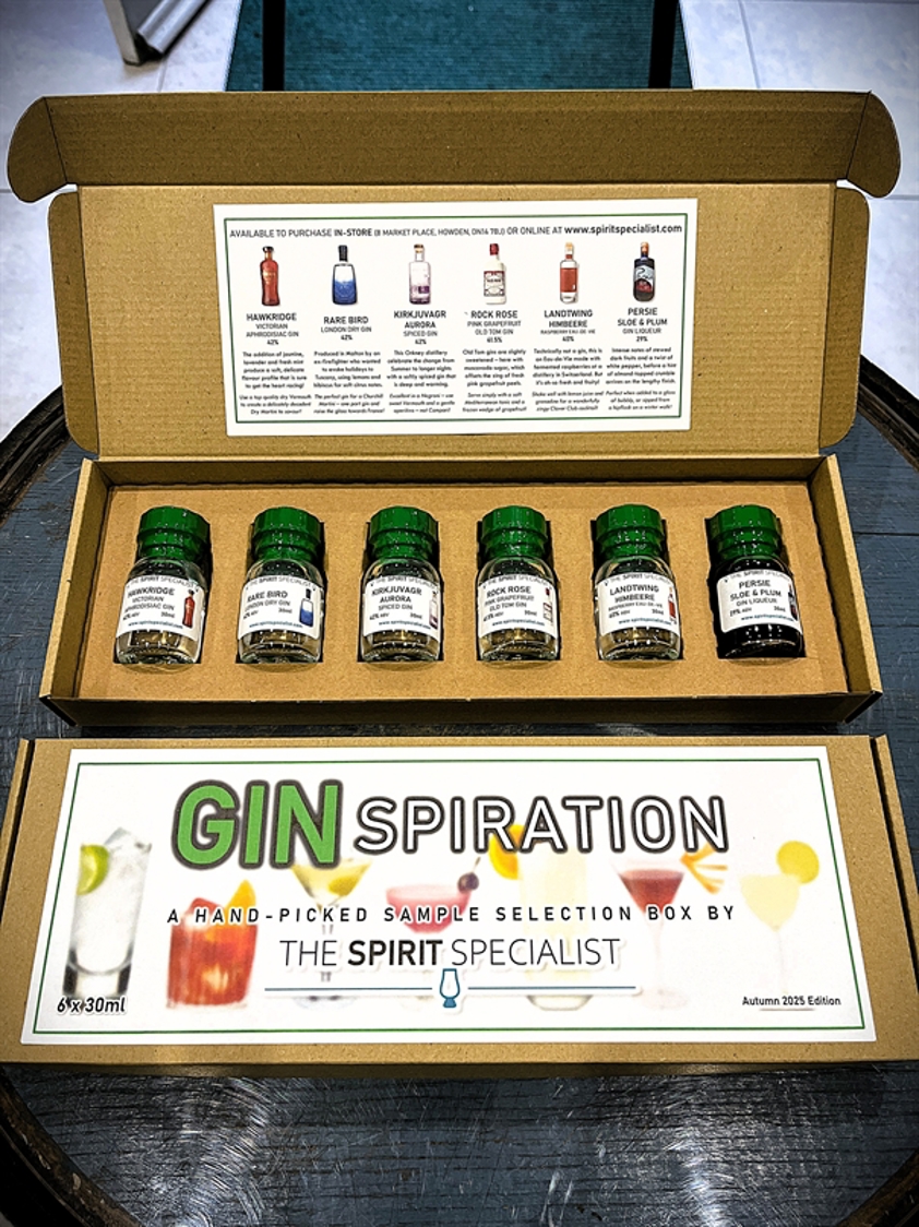 GINspiration Gin Sample Selection Box Autumn 2025 Edition 6 x 30ml