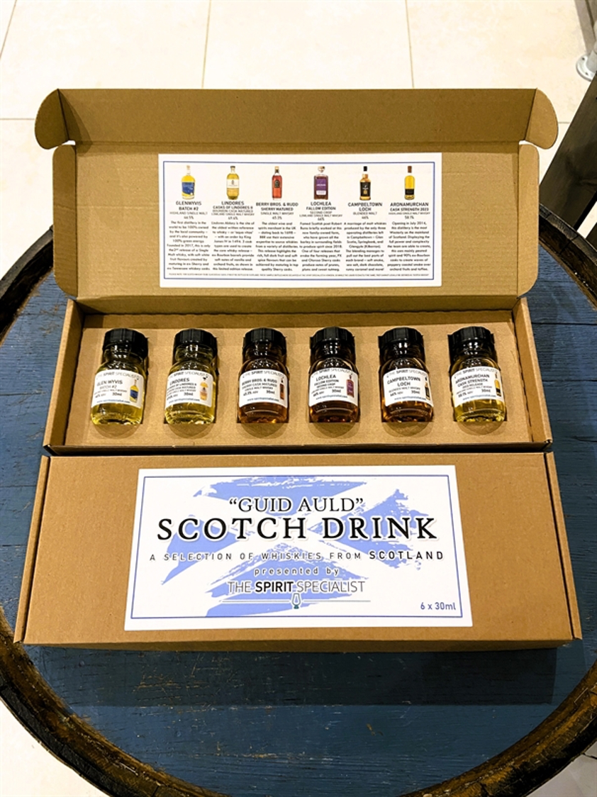 Guid Auld Scotch Drink - A Selection of Whiskies from Scotland Selection Box 6 x 30ml
