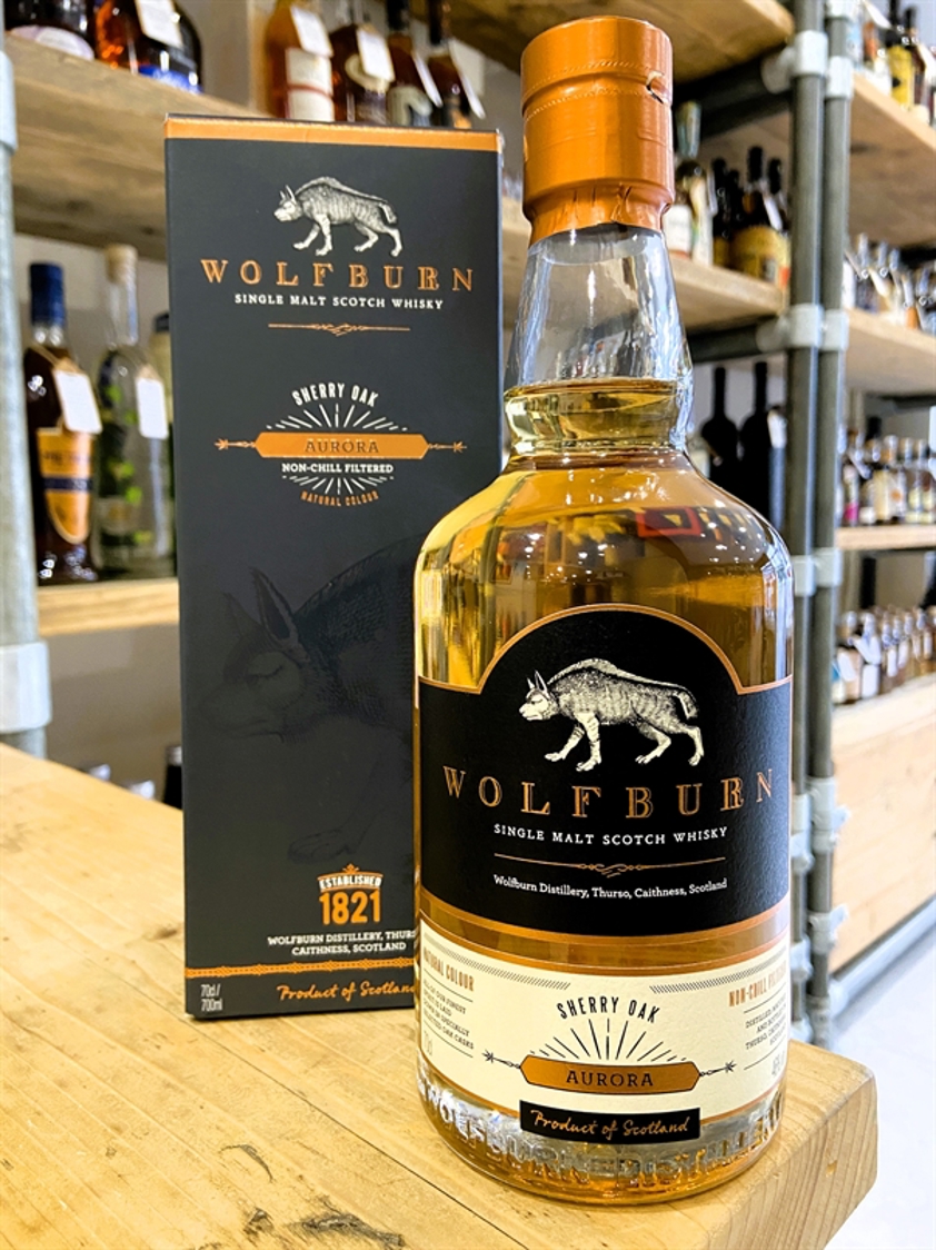 Wolfburn Aurora Highland Scotch Single Malt Whisky 46% 70cl