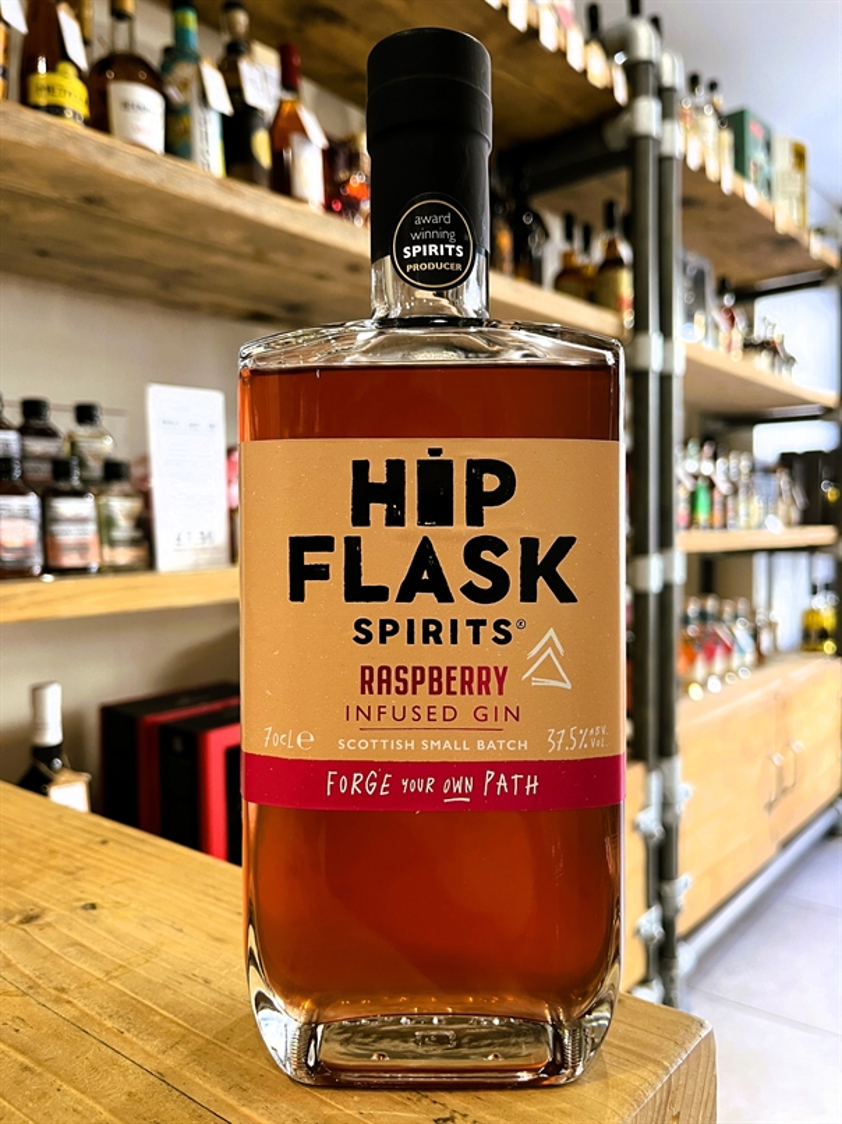 Hipflask Spirits Raspberry Infused Gin 37.5% 70cl