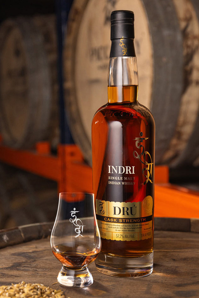 Indri Dru Single Malt Indian Whisky 57.2% 70cl ADVANCE PURCHASE